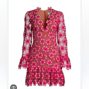 Elliatt Cyrus Lace Minidress in Fuschia